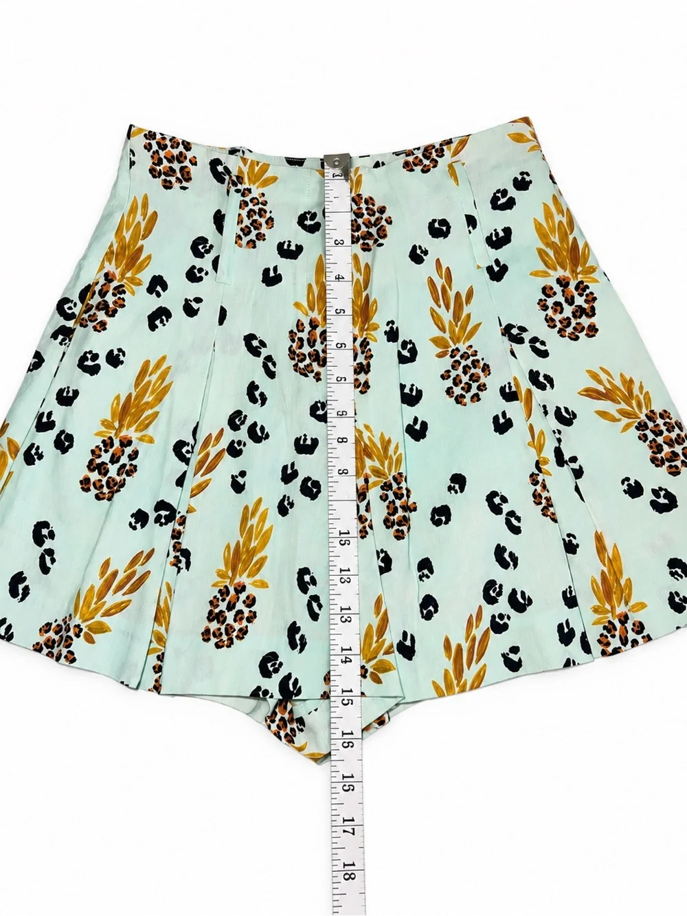 Jonathan Simkhai Mint High-Waist Pleated Shorts